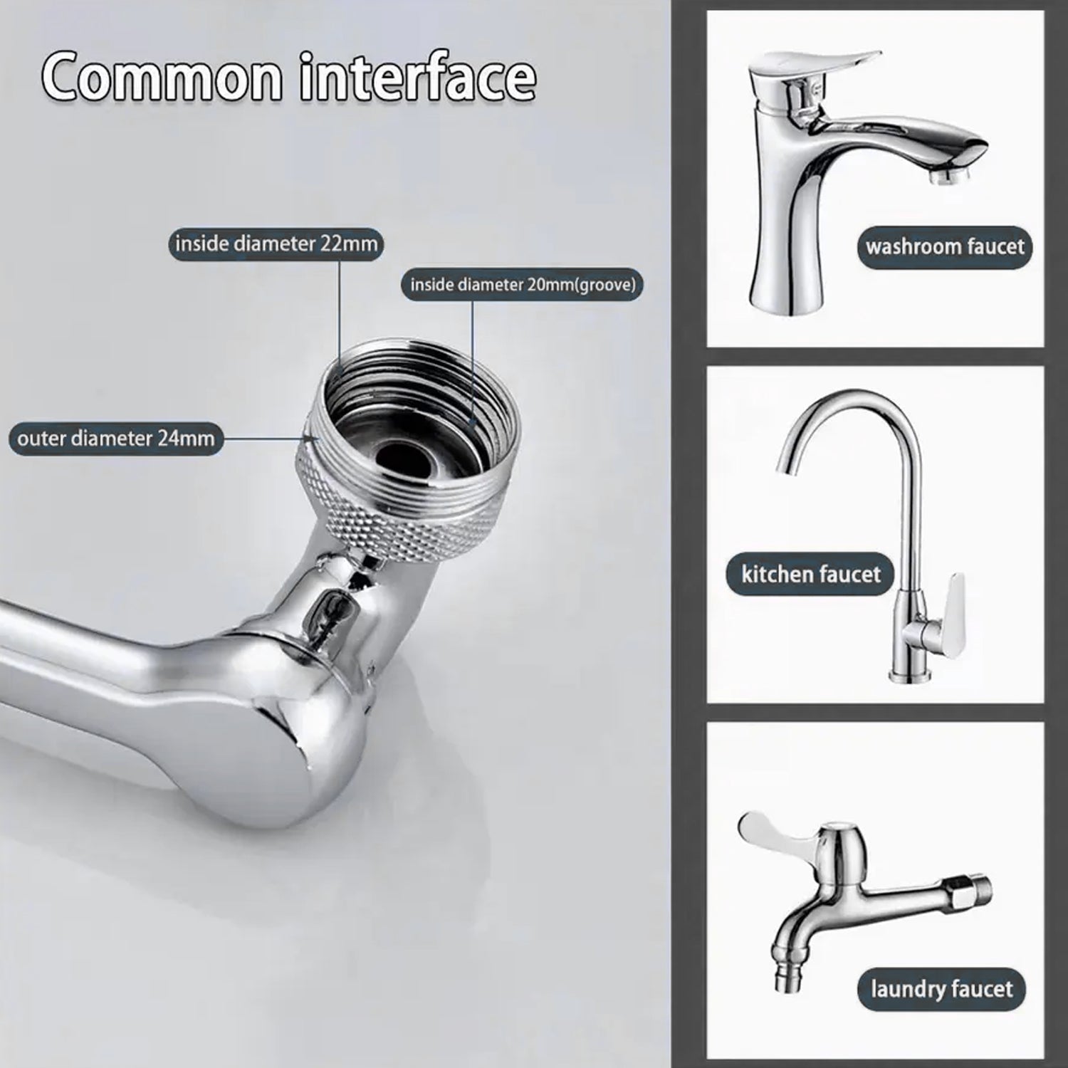 1509 Splash Faucet Filter Faucet, 1080 Rotating Faucet Sprayer Head Double O-ring Design, Movable Tap Water Saving, Sink Aerator Extender For Bathroom Kitchen DeoDap 1509 Splash Faucet Filter Faucet, 1080 Rotating Faucet Sprayer Head Double O-ring Design, Movable Tap Water Saving, Sink Aerator Extender For Bathroom Kitchen DeoDap